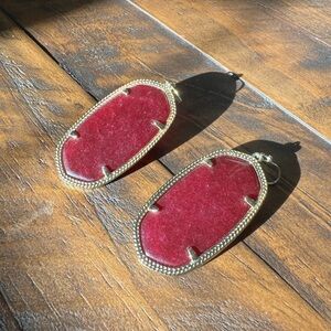 Kendra Scott Gold and Ruby Earrings